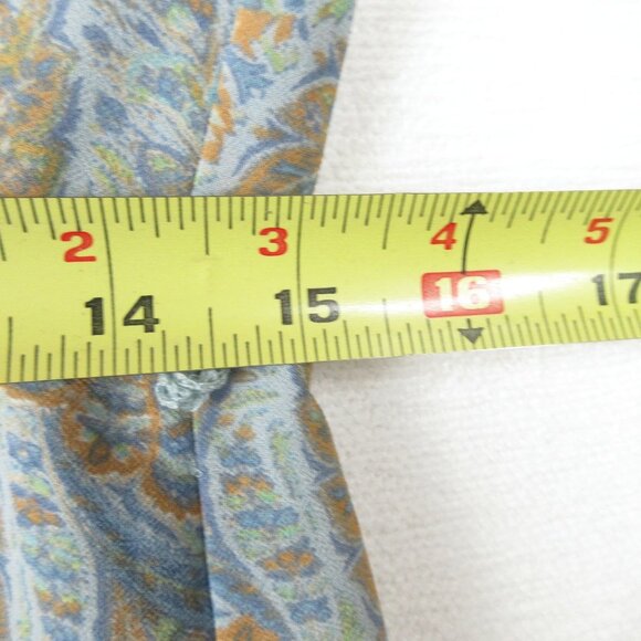 Jane and Delancey V-Neck Peasant Dress Size M 3/4 Sleeve Tiered Paisley - Picture 8 of 12